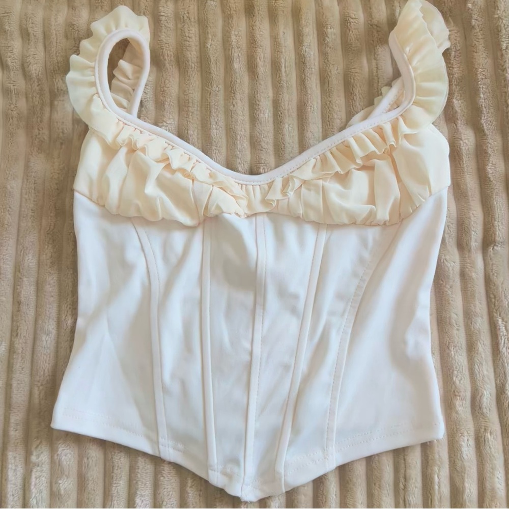 Cream Corset Top - Picture 5 of 6